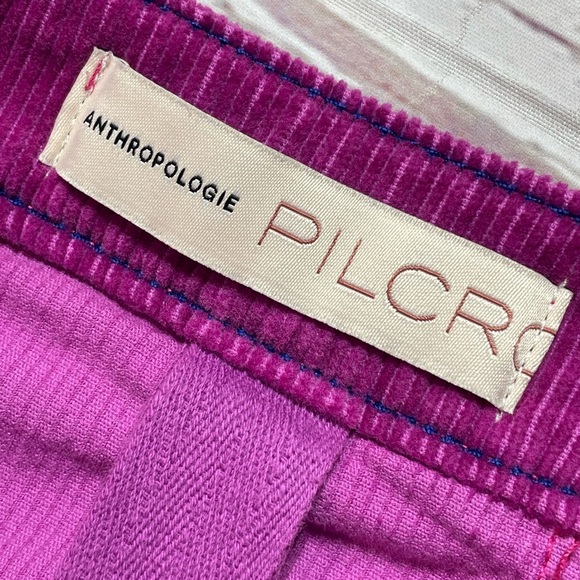 Bright Pink Corduroy Mini Pencil Pockets Sz 2 Anthropologie Pilcro Pink Skirt - Picture 4 of 8